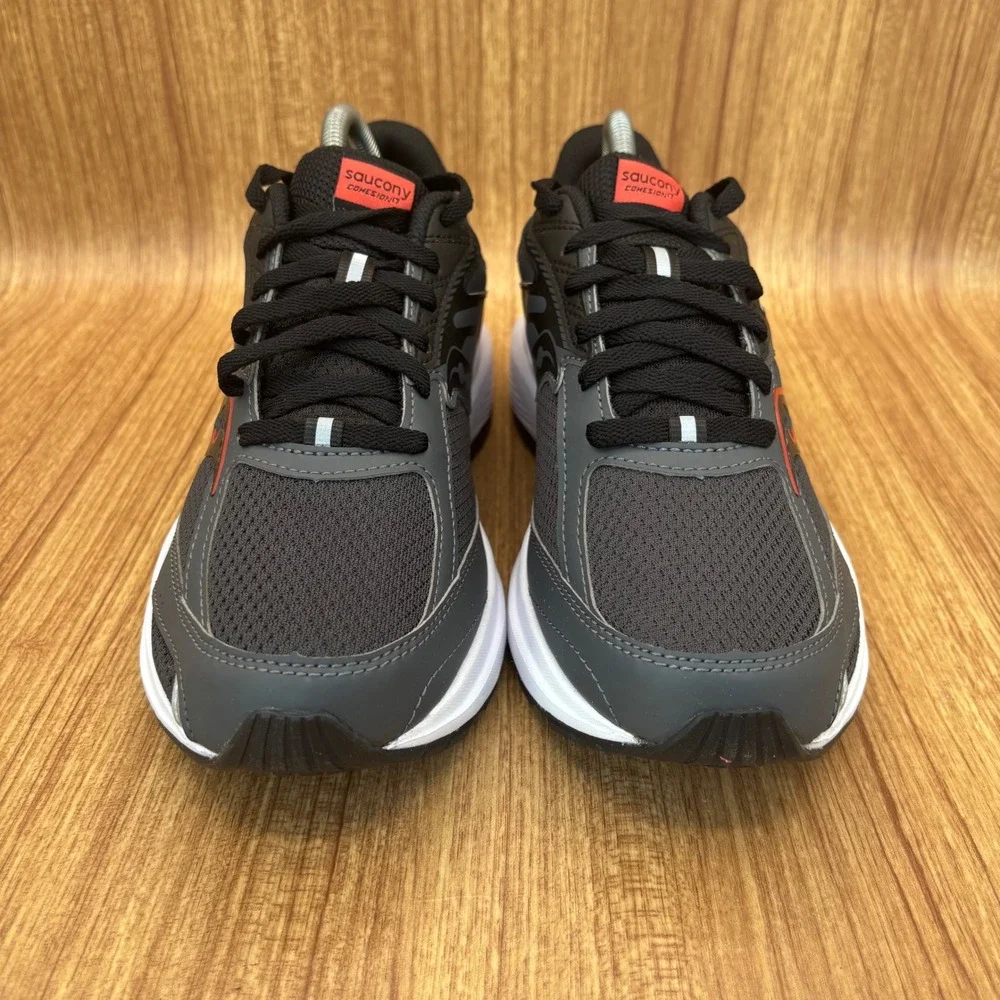 NEW Saucony Cohesion 17 Running Shoes Mens 8 Wide Shadow Black S20944-101